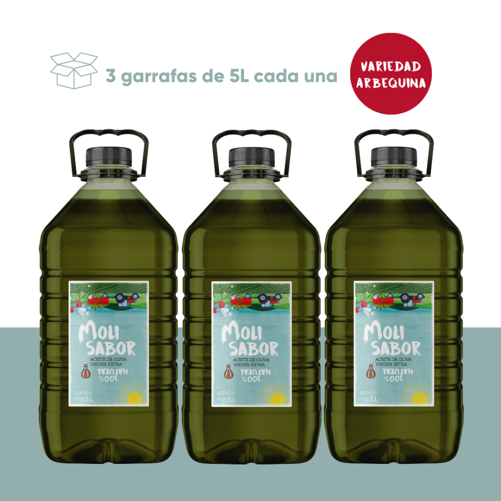 PET 5 litros. Aceite oliva virgen extra arbequina